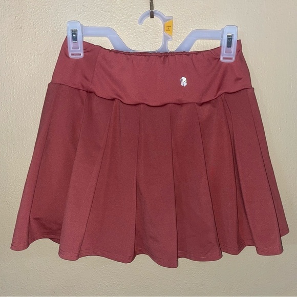 La Kottee Mauve Pleated Activewear Skort Size Small Preppy Workout Casual Fab - Picture 2 of 7